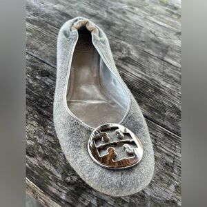 TORY BURCH BALLET FLATS Gray Women's Flat Shoes Sz 8